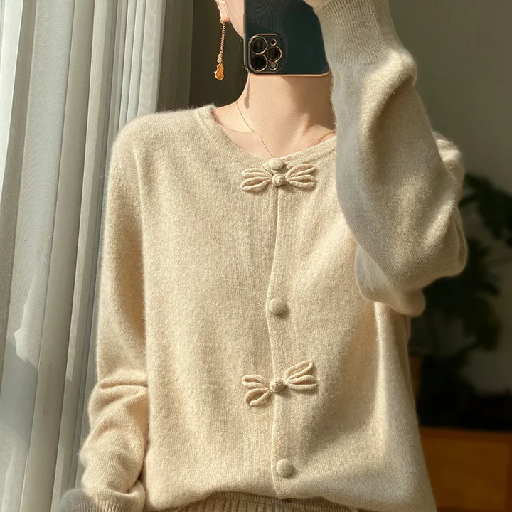 Beatrice | Bow Accented Cardigan