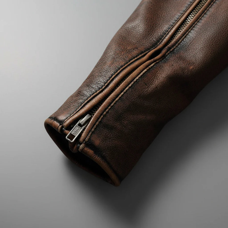 ETHAN – CLASSIC MOTORSTYLE FAUX LEATHER JACKET