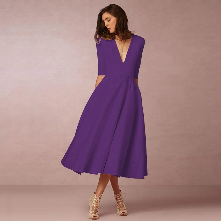 Bettina | Women's Elegant Flowing Midi Dress