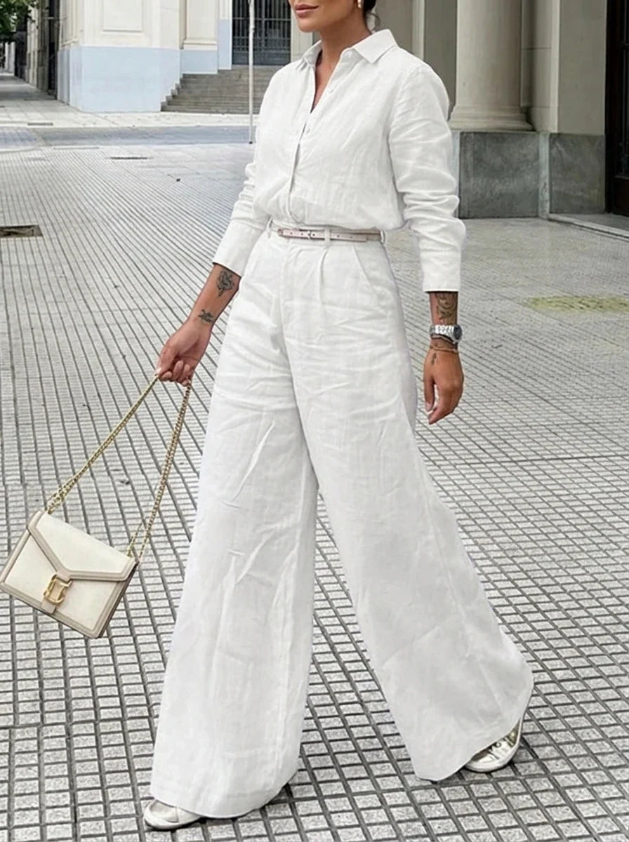 Lelia Elegant Linen Pants, view 5 - Elena Harper