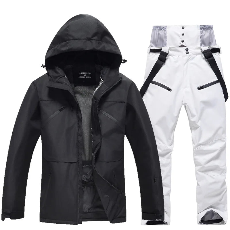 Unisex Insulated Winter Ski Suit – Breathable Jacket and Pants for Snowboarding