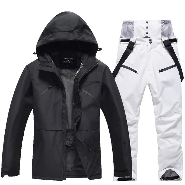 Unisex Insulated Winter Ski Suit – Breathable Jacket and Pants for Snowboarding