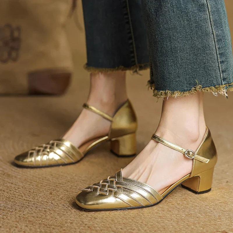 Elara Women’s Elegant Block Heel Shoes - Elena Harper