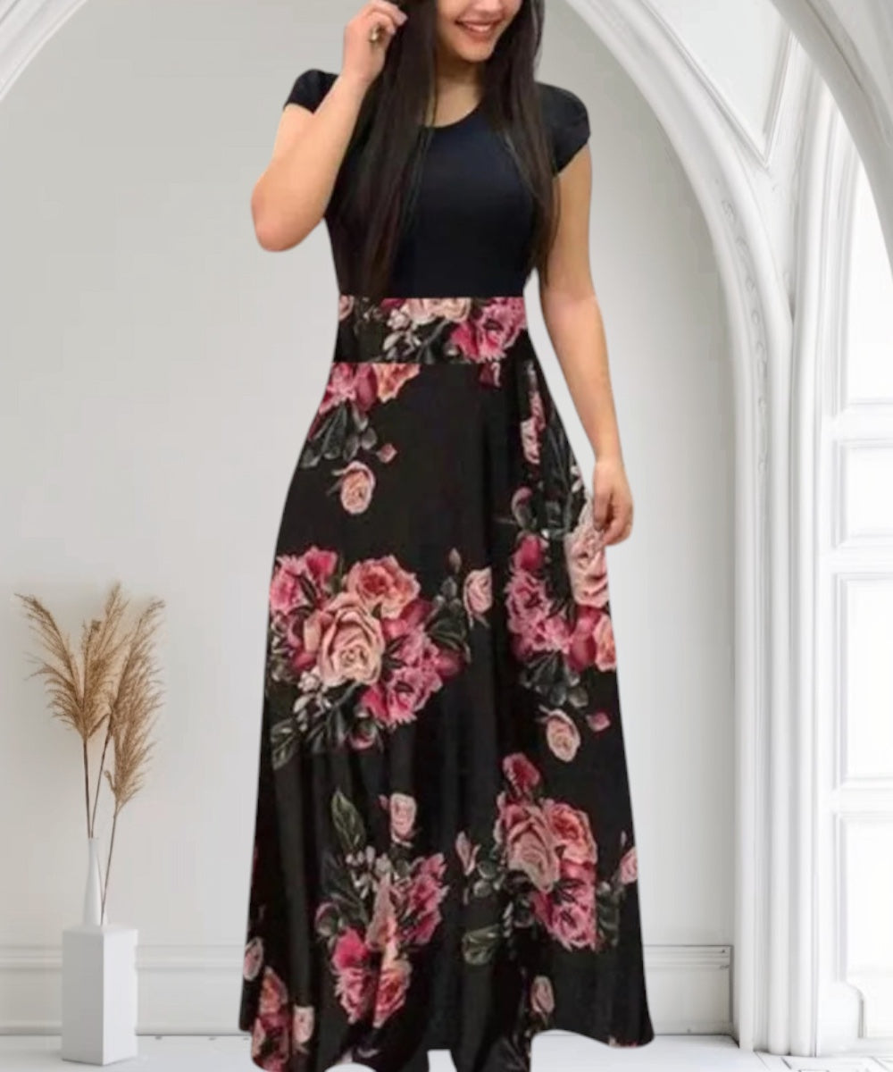Aida Elegant Long Dress, view 4 - Elena Harper