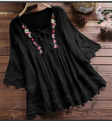 Lavinella Elegant Lace Blouse, view 4 - Elena Harper