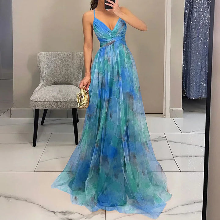 Jennifer Elegant Floral Maxi Dress - Elena Harper