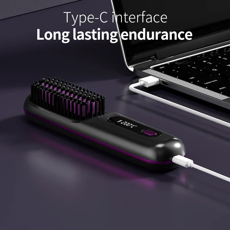 Glissara | Cordless Hair Straightener | USB Charging Function and LCD Display | Ceramic and Ion Technology