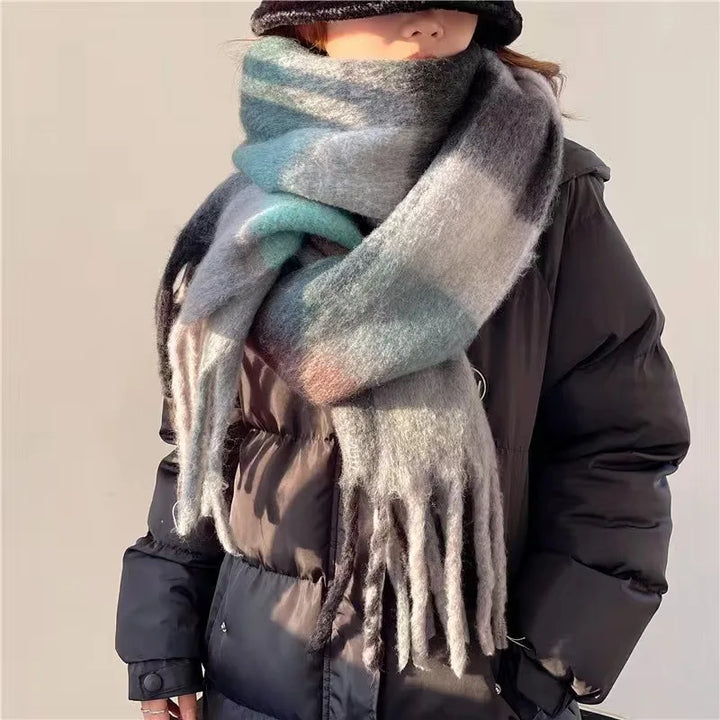Scarvello Thick Warm Colored Wool Scarf, view 8 - Elena Harper