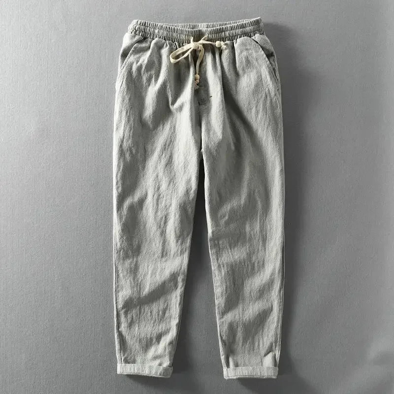 Men's Linen Pants Lightweight and Elegant for Summer, view 4 - Elena Harper