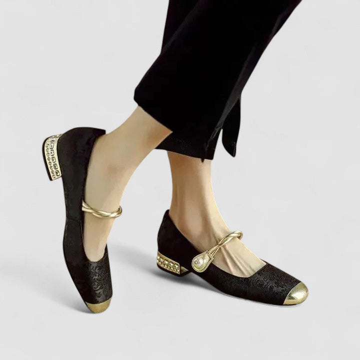 Nina | Spring Ballerina Shoes with Pearl Strap for Women
