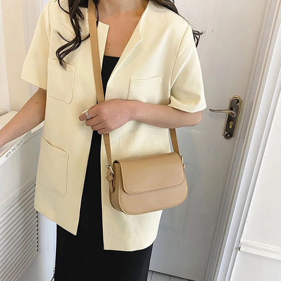 Eldborg | Elegant shoulder bag in muted nude tone