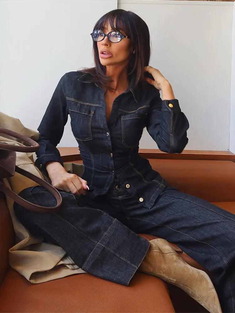 Giordana Refined Denim Jacket, view 2 - Elena Harper