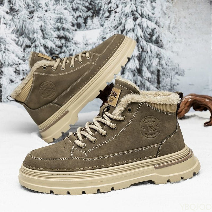 Warm Fleece-Lined Indoor Ankle Boots for Men Jorvik, view 3 - Elena Harper