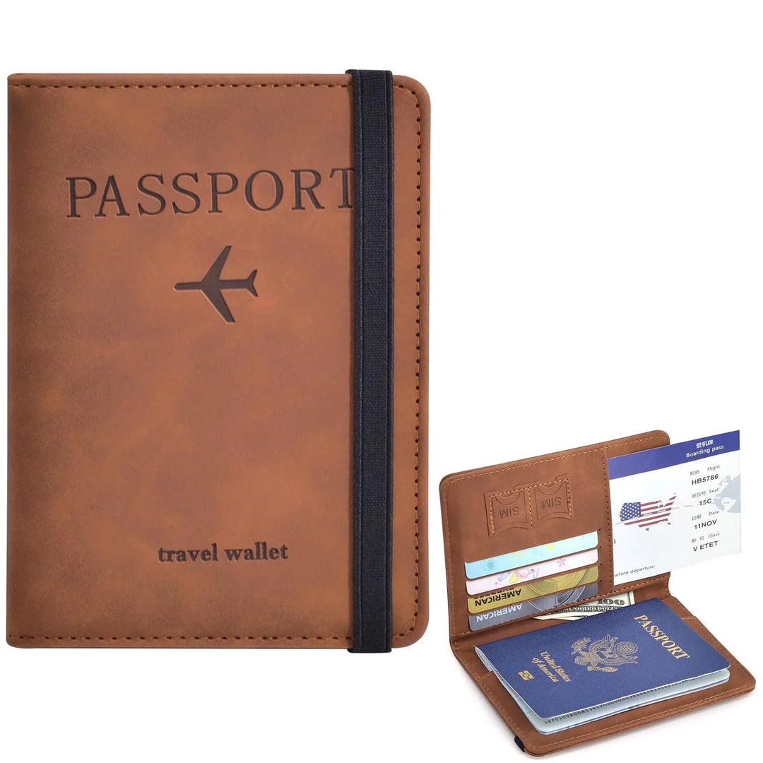 Travel Passport Holder in PU with Card Storage
