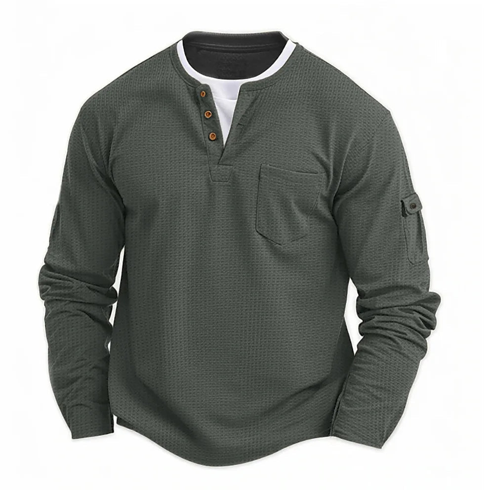 Tikhon Stylish Long Sleeve Shirt with Pockets - Elena Harper