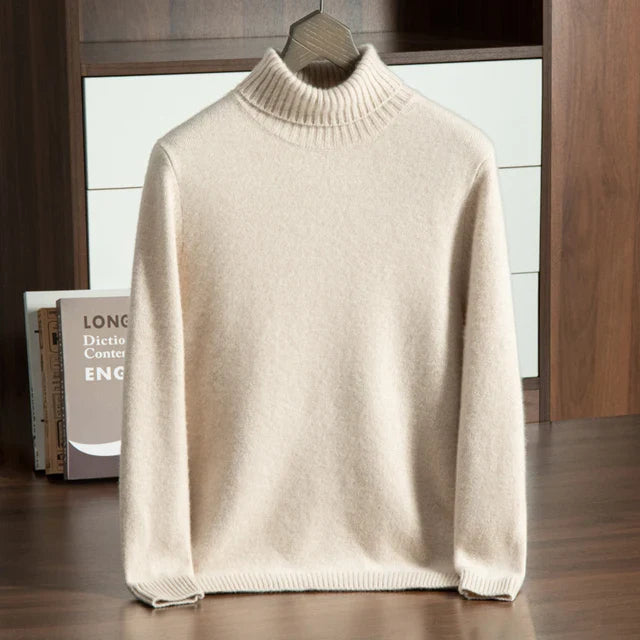 Emma & Rose soft ribbed cashmere turtleneck jumper — premium winter knitwear