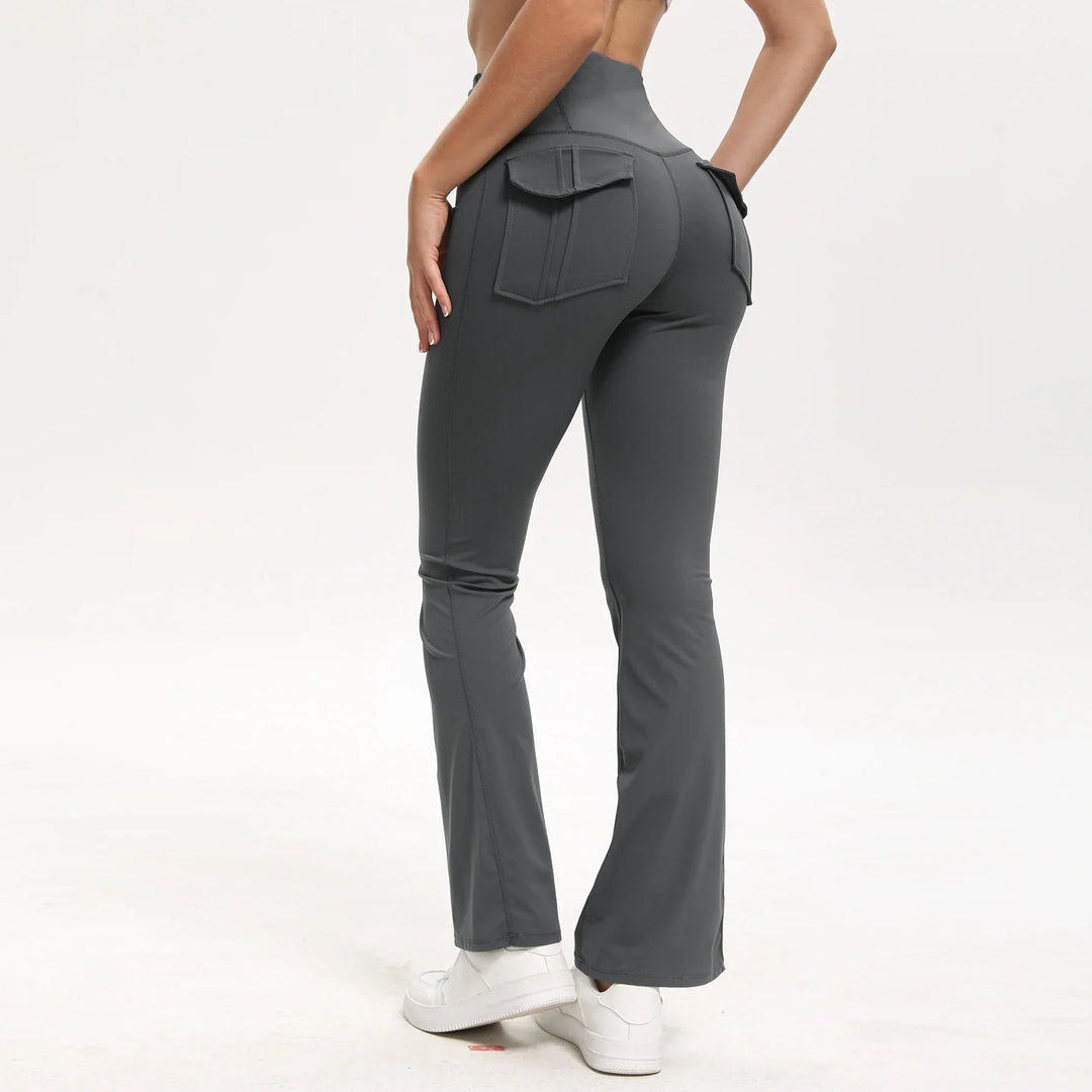 Gessica Elegant Flared Pants, view 2 - Elena Harper