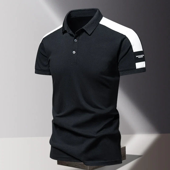 Geofredo Smooth Cotton Polo, view 8 - Elena Harper