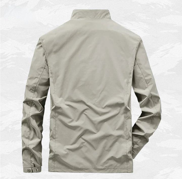 Men's Waterproof and Windproof Zippered Outer Jacket – Durable Protection
