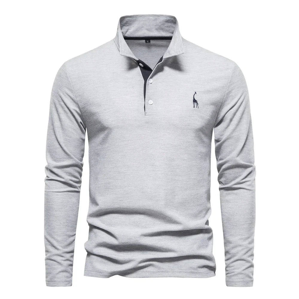 LAURENT MONACO | LONG-SLEEVED T-SHIRT WITH COLLAR FOR MEN
