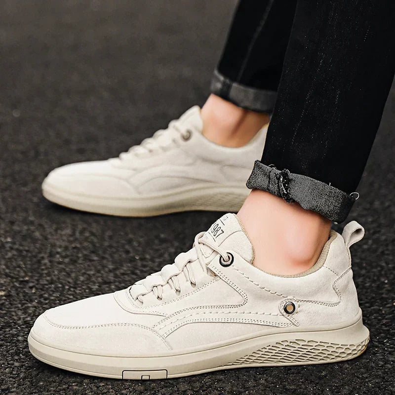 Barton Men's Suede Sneakers Lace-Up Casual, view 6 - Elena Harper