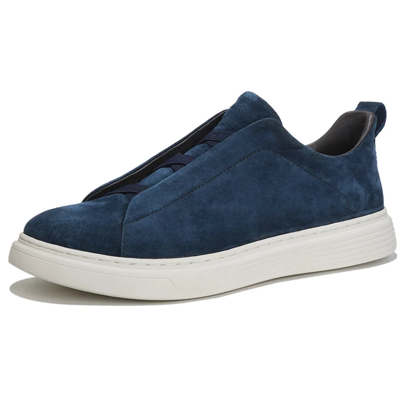 Derek Elegant Suede Sneaker, view 5 - Elena Harper