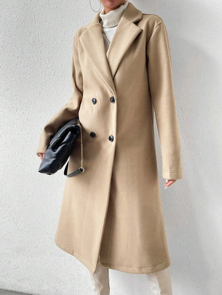 Women's Double Button Lapel Coat Sybilla - Elena Harper