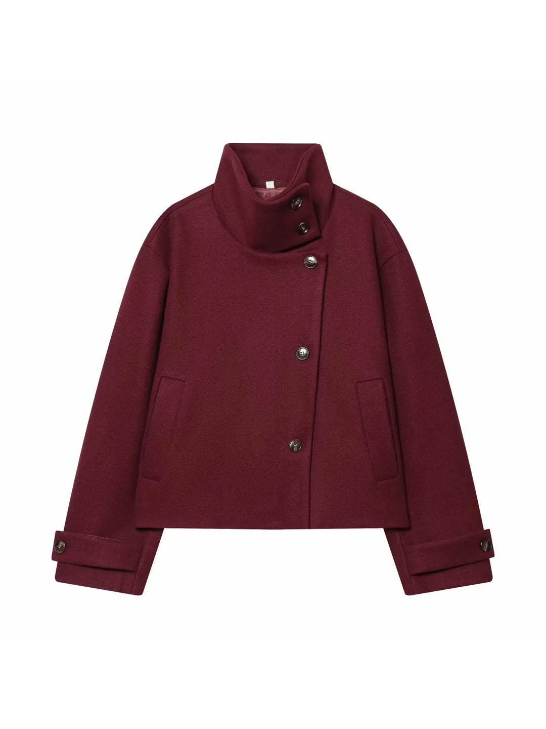Women's Vintage Stand Collar Wool Coat Rowena, view 7 - Elena Harper