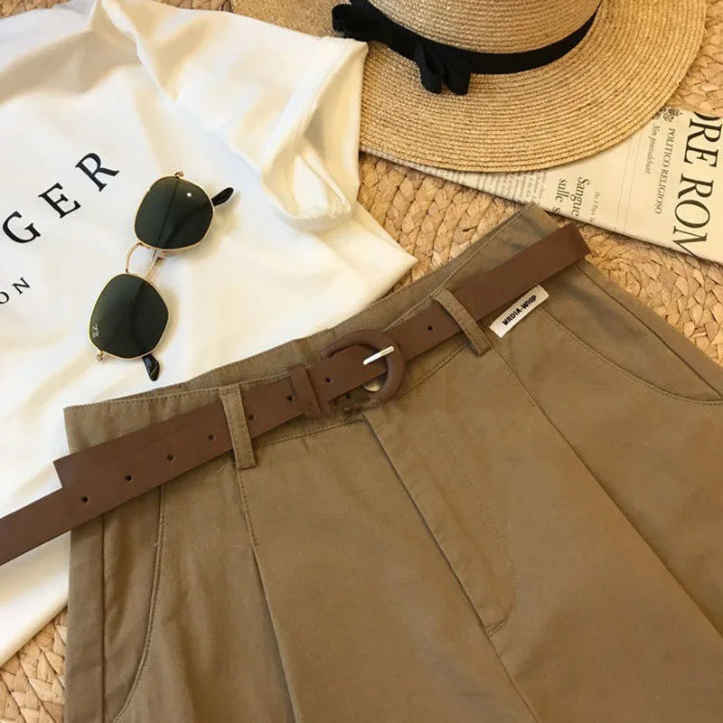 Genoviva Elegant Cotton Shorts, view 4 - Elena Harper