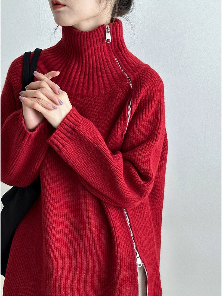Women's Zip-up Sweater Vest Clara - Elena Harper