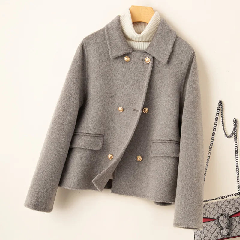Women's Double-Faced Cashmere Coat Eloise, view 2 - Elena Harper