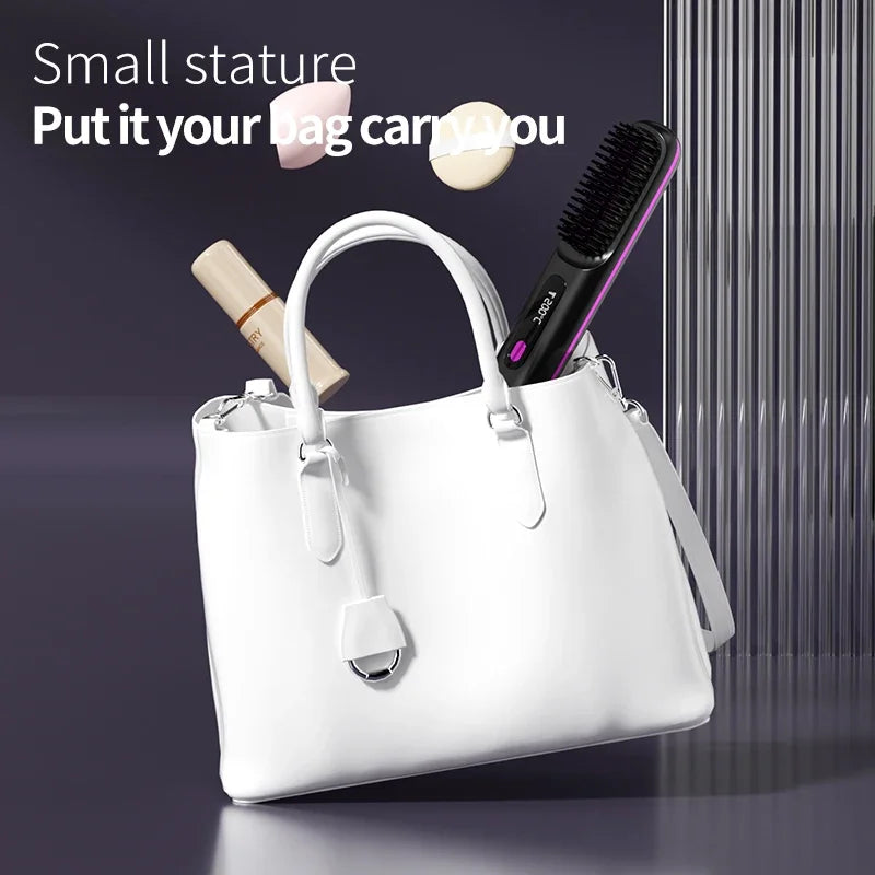 Glissara | Cordless Hair Straightener | USB Charging Function and LCD Display | Ceramic and Ion Technology
