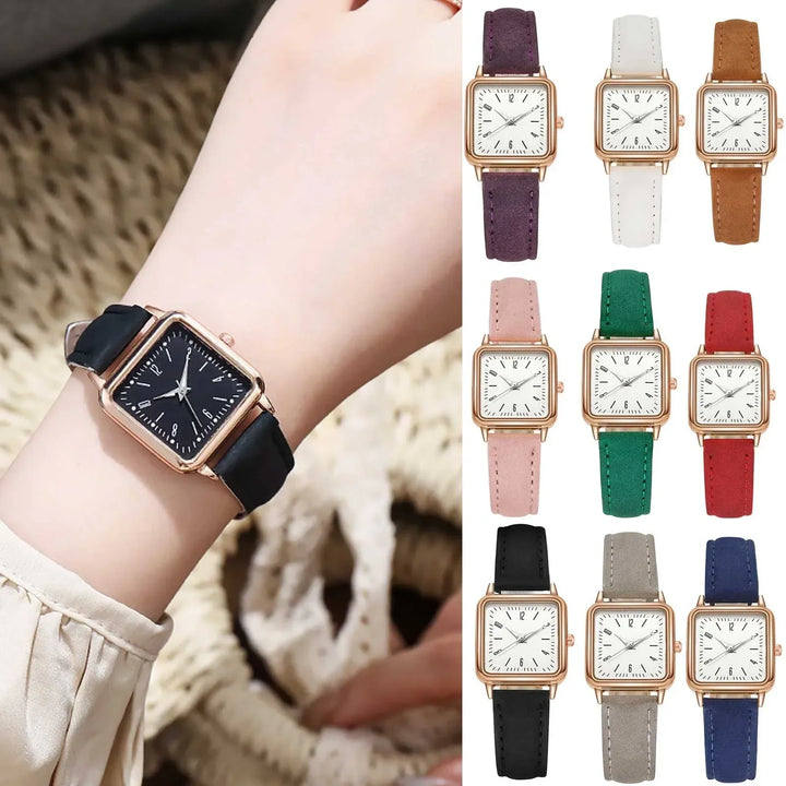 Minimalist Women's Watch PU Leather Band with Timeless Design - Elena Harper