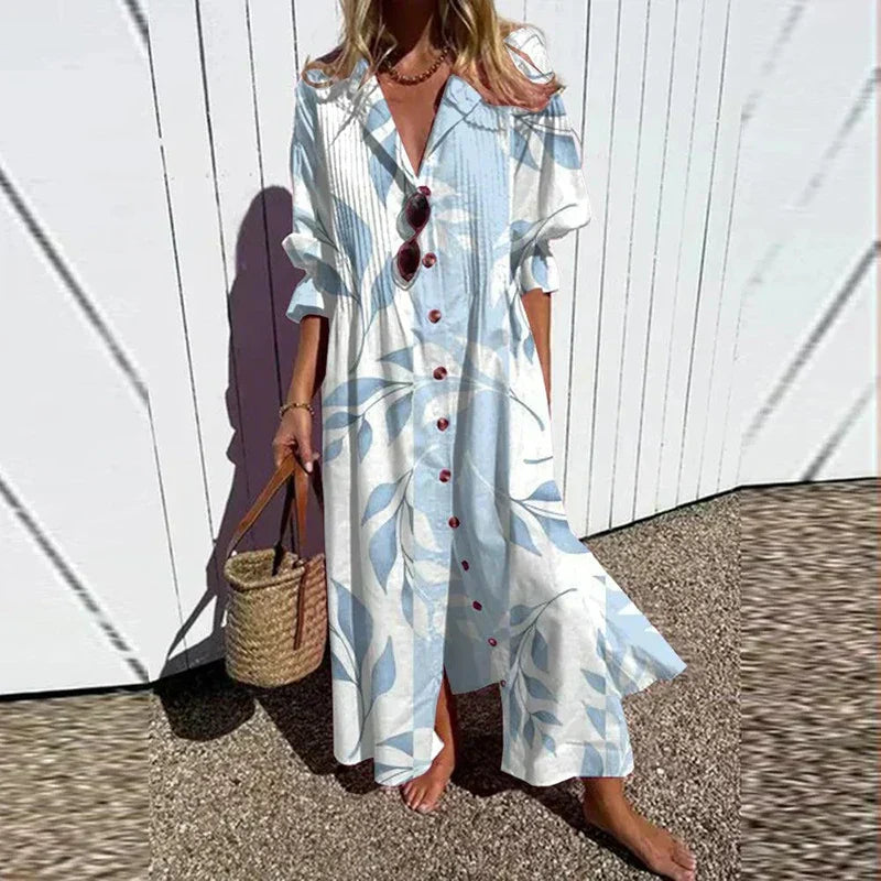 Bethany | Women’s Boho Floral Long Sleeve Maxi Dress