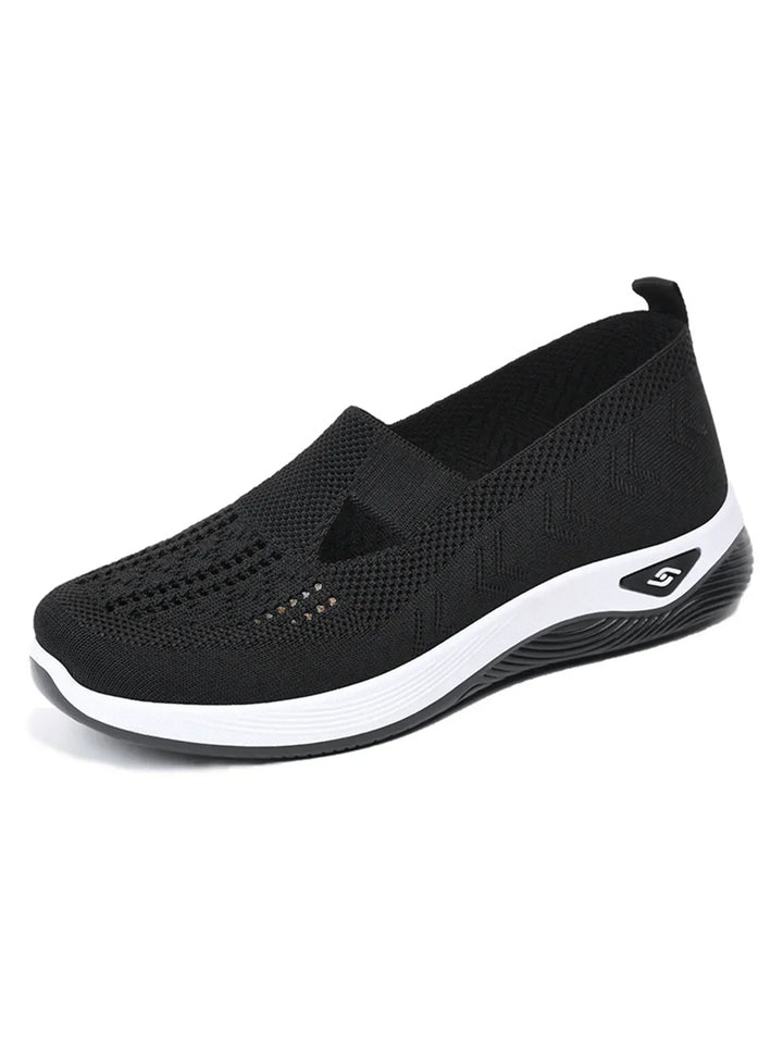 Women’s Breathable Sneakers in Solid Color Design EB