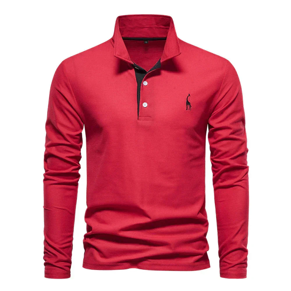 Ronny - Long Sleeve Polo for Men