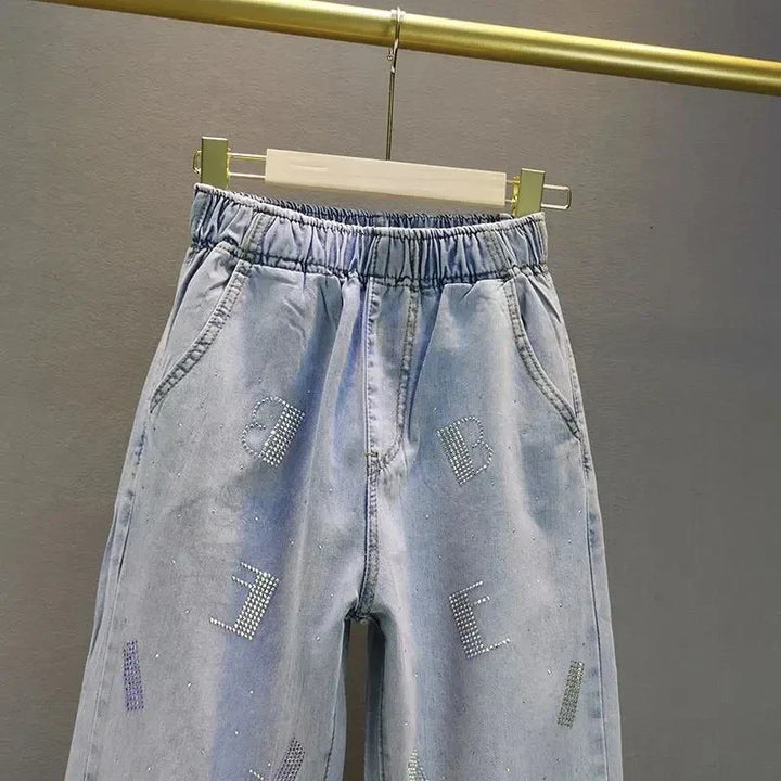 Terra Sparkling Stretch Jeans, view 6 - Elena Harper