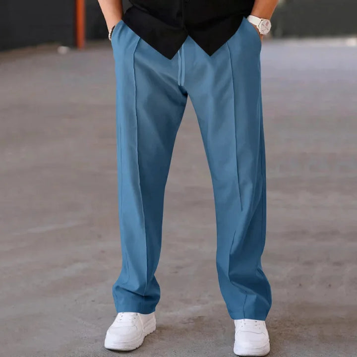 Harrington Oxford Loose-Fit Straight Leg Trousers For Men - Elena Harper