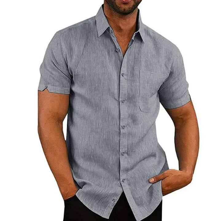 Laurent Monaco Men'S Linen Summer Shirt, view 2 - Elena Harper