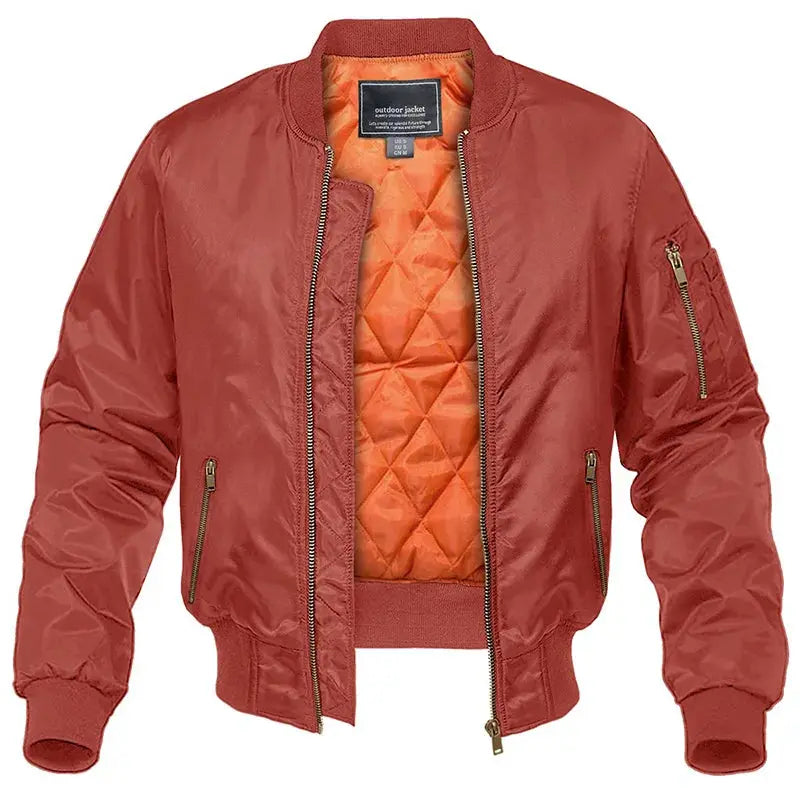 Harrington Oxford Men’s Quilted Bomber Pilot Jacket, view 4 - Elena Harper