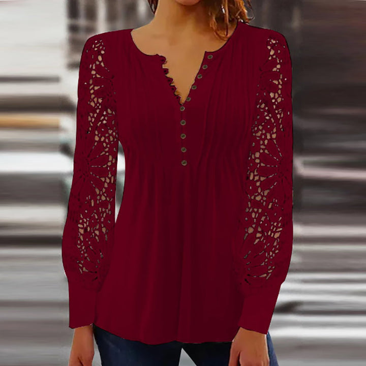 Women's Elegant Long Sleeve Blouse - Versatile & Stylish