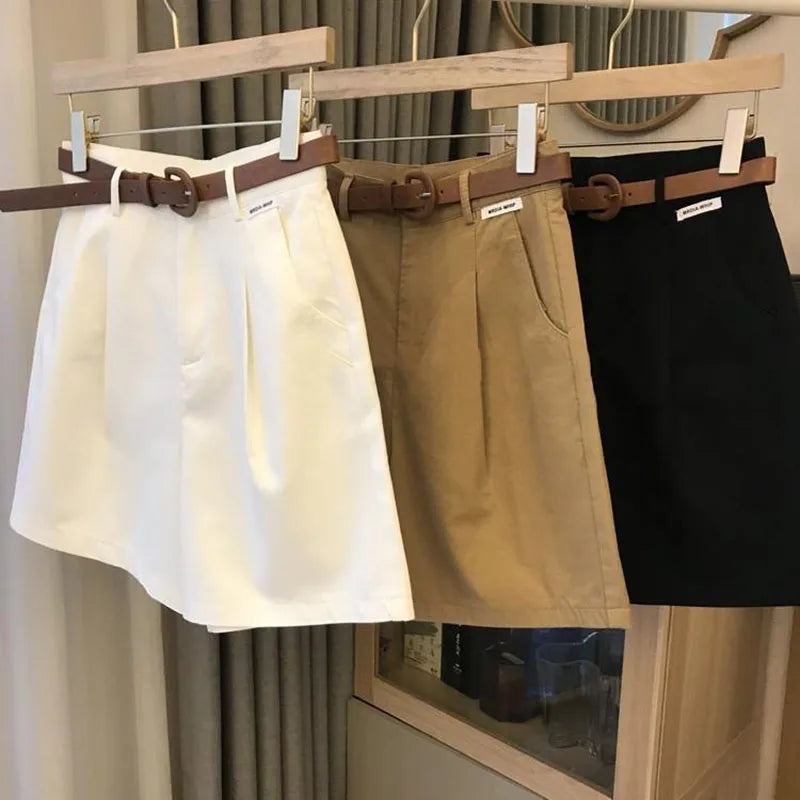 Genoviva Elegant Cotton Shorts, view 2 - Elena Harper