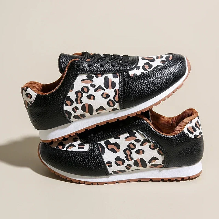 Sneaker Leopard Panel - Wool