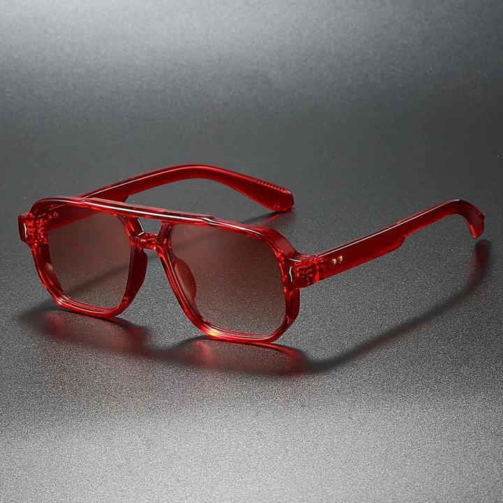 LumeSight Sunglasses with Double Bridge and Square Frame, view 4 - Elena Harper