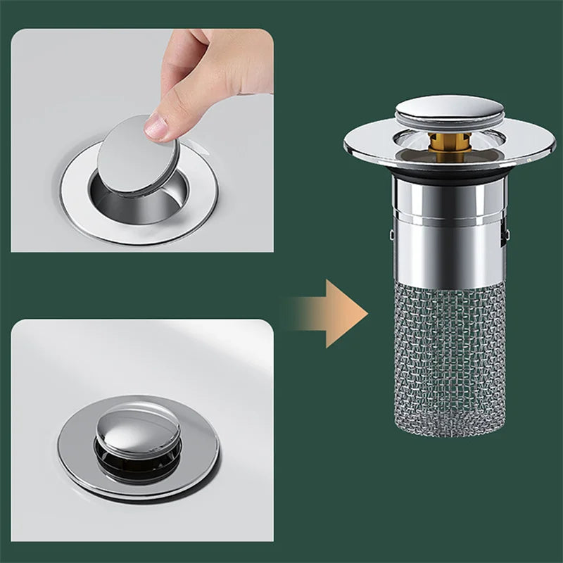 Drain strainer for shower and sink Hair strainer made of stainless steel StoppFix, view 8 - Elena Harper