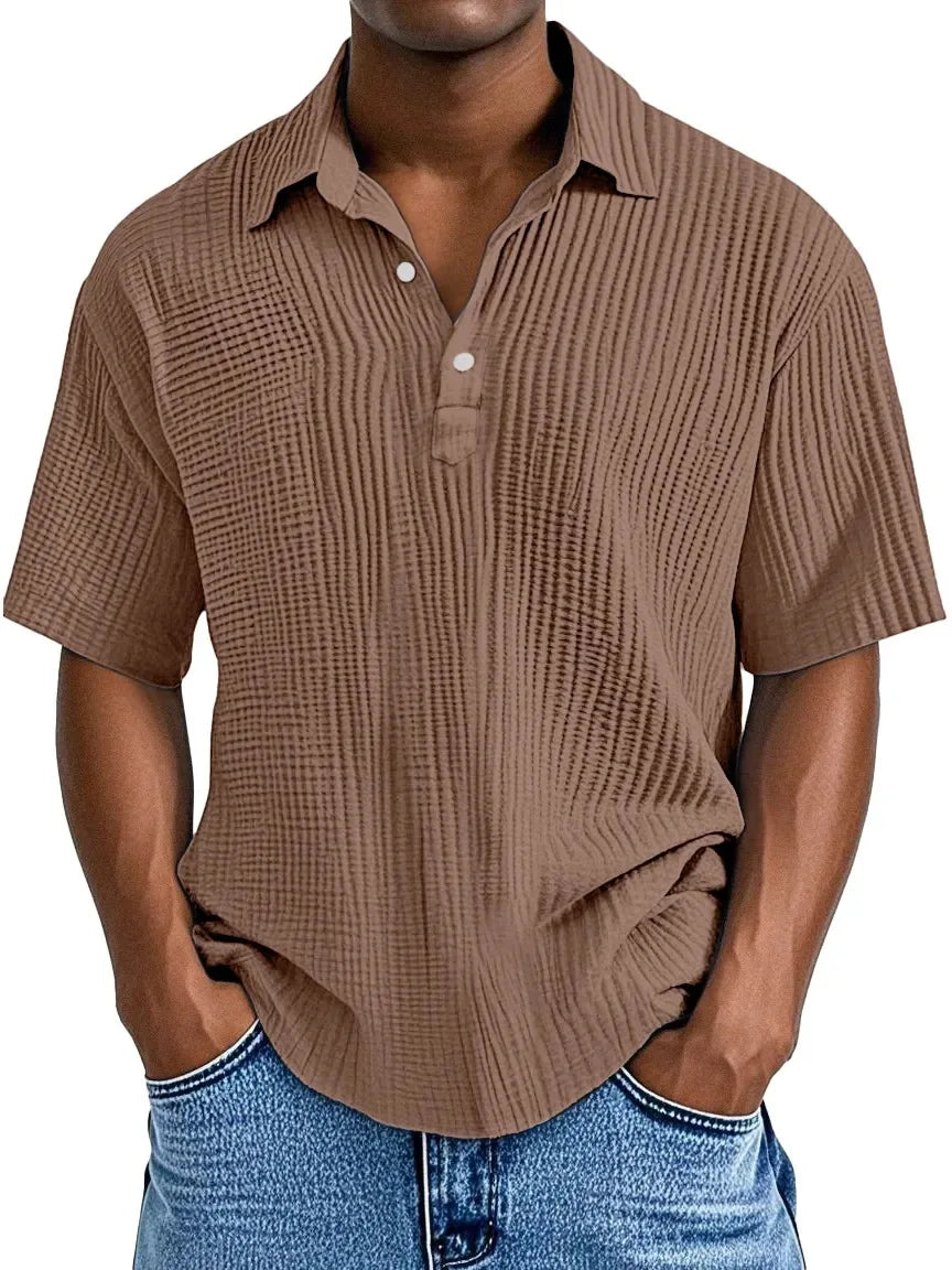 Laurent Monaco Retro Summer Shirt for Men, view 8 - Elena Harper