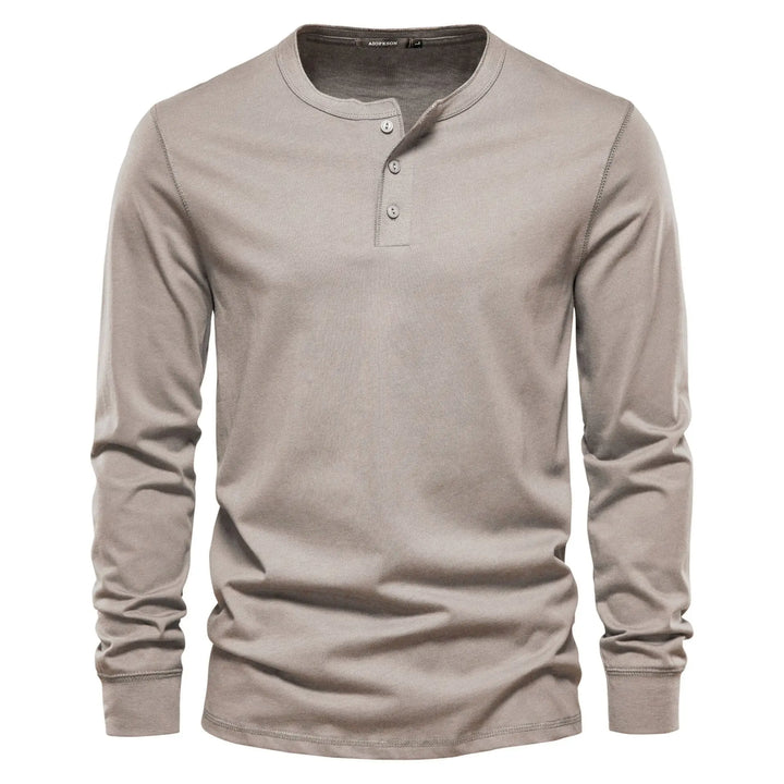 MEN'S LONG SLEEVE HENLEY SHIRT