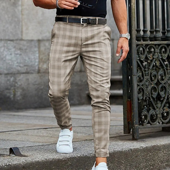 Casual Checkered Pants for Men