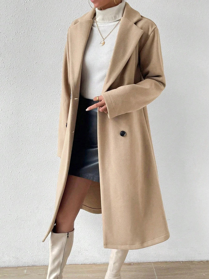 Women's Double Button Lapel Coat Sybilla, view 4 - Elena Harper