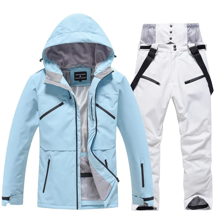 Unisex Insulated Winter Ski Suit – Breathable Jacket and Pants for Snowboarding